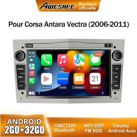AWESAFE Autoradio Android 13 2Go+32Go pour Opel Corsa Vivaro Antara Zafira Astra 7 '' Écran Tactile Carplay Android Auto Gris (1/5)