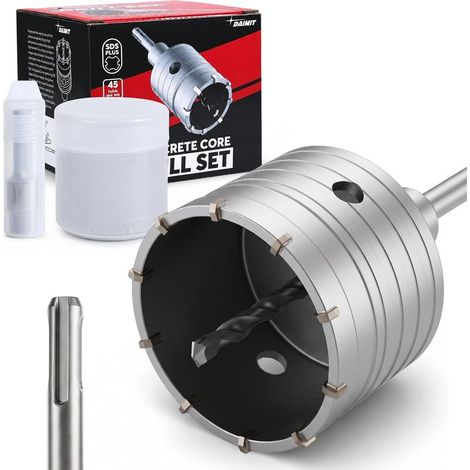 Scie Cloche Trépan Béton 68 mm SDS Plus Couronne Carotteuse à Sec Dents Carbure avec Adaptateur et Foret de Centrage, Trépan Couronne pour Ciment Brique Pierre Maçonnerie Marbre (1/5)