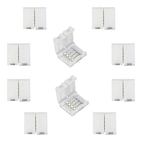 rgb 5050 Connecteur De Ruban Led Connecteur Rapides De Bande Led 4 Broches Pour Strip Led Smd 5050 Rgb Impermable Et Non-impermable De 10mm De La (1/5)