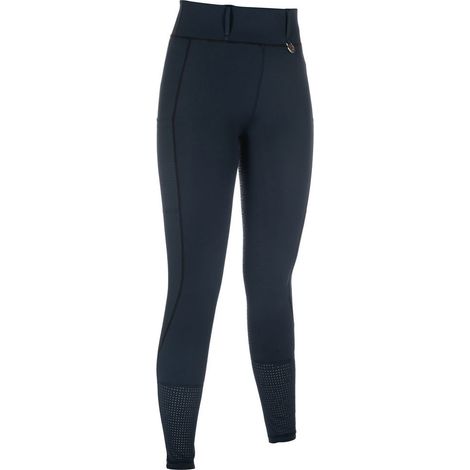 44 IT, blu scuro: Leggings equitazione da donna modello Juna full grip tagliato al laser
