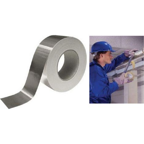 Nastro Alluminio Adesivo Alte Temperature E Basse Mm 50 Tubi Stufe E Caldaie (1/2)