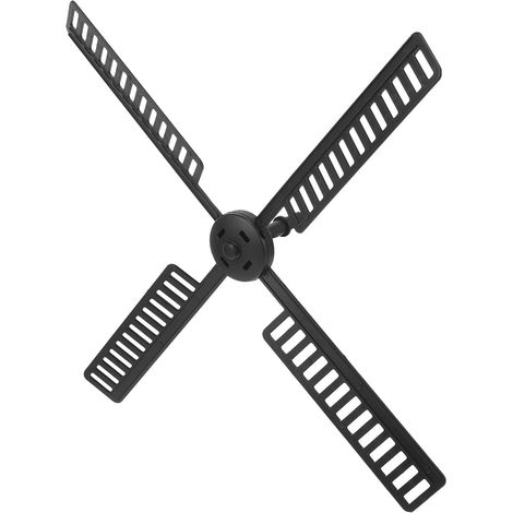 Accesorio de molino de viento Solar de plástico negro, cuchillas giratorias resistentes para jardín al aire libre, fuerte y antidecoloración (1/5)