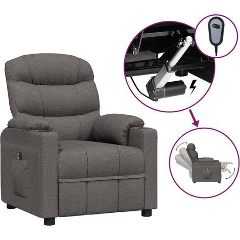 Fauteuil de Salon,Chaise,Fauteuil inclinable électrique Gris foncé Tissu CFW798920 (1/5)