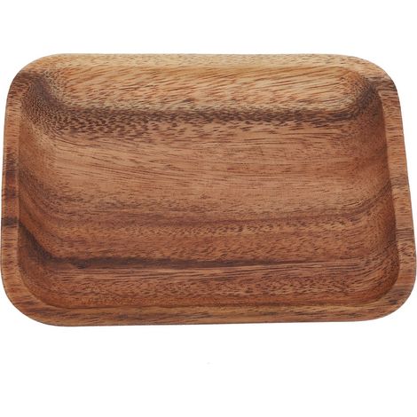 Plato de sushi en madera elegante, para postres, ensaladas y snacks, plato de servicio para casa y restaurante. (1/4)