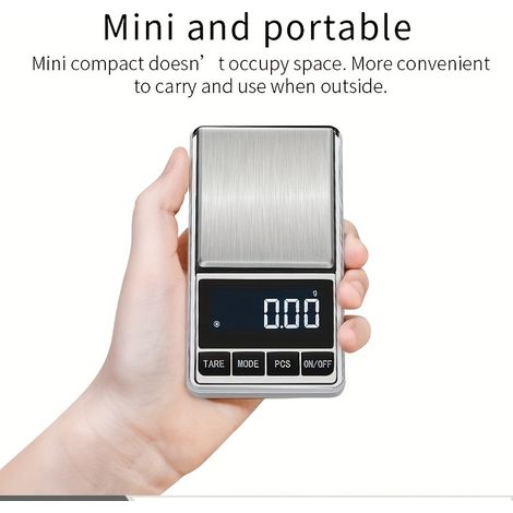 Mini-Taschenwaage aus Edelstahl, hochpräzise elektronische Waage (0,01 g) für Schmuck (1/5)