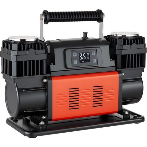 Compresseur d'air double cylindre 300L/min, gonfleur portable 12V 150PSI, arrêt auto, écran LCD, adaptateurs pour camion, SUV, 4x4, caravane. (1/5)