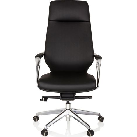 [NEUWERTIG] B-Ware hjh OFFICE Chefsessel Bürostuhl Drehstuhl VELVET Kunstleder Schwarz Armlehnen (1/2)