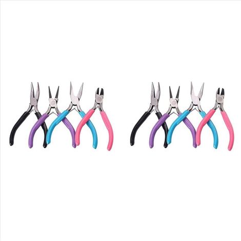 Kit de 8 pinces à bijoux pour la fabrication de boucles d'oreilles et l'enroulement de fils (1/4)