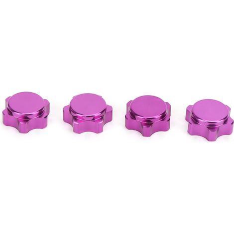 4 pièces bouchon anti-poussière écrou de roue 17mm alliage aluminium pour voiture RC 1/8 HSP 94762 94886 (violet) (1/5)