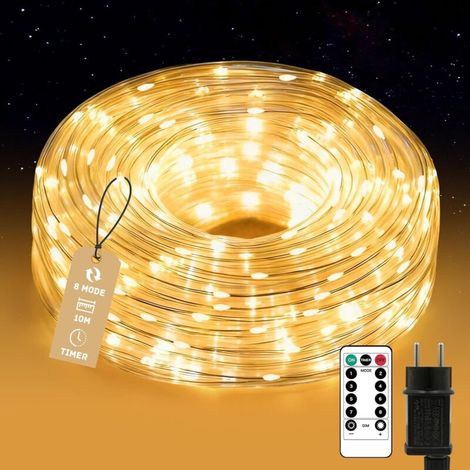 Outdoor string lights with remote control, Ø 7.5 mm, 13 m, 200 LEDs with timer, IP65 waterproof, dimmable, ideal for Christmas, parties and roof terrace decoration. (1/5)