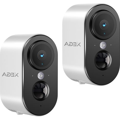 Lot de 2 Caméra de surveillance intérieure 4G LTE Xega 2K HD, détection PIR, vision nocturne couleur,batterie 6000mAh, carte SIM, stockage TF/cloud (1/5)