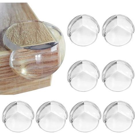 Protection de coins bébé, 8 pièces, Tampon de rebord pour meuble, table, PVC, à coller (1/5)