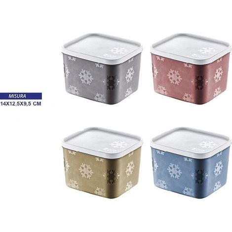 Trade Shop Traesio - Contenitore Frigo Barattolo Alimenti Ermetico Freezer Da 1250 Ml Colorato 754330 - (1/2)