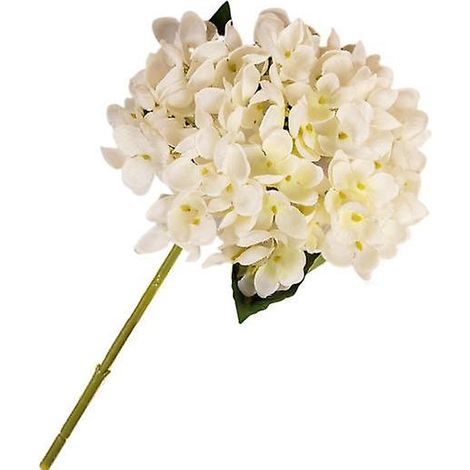 Fleur artificielle pratique, sans arrosage, couleur vive, simulation de fleur, 6 tiges, hortensia artificiel, composition florale à faire soi-mêmeblanc (1/5)
