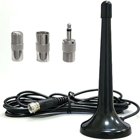 Antenne Radio Dab FM Maison Télescopique Antenne Numérique 3m Intérieure, Antenne Radio Dab+ FM, avec Base Magnétique Câble d'Extension de 3m, pour Récepteurs Stéréo Domestiques et Systèmes Audio AV (1/5)