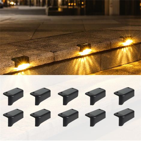 Lot De 5 Lampes Solaires Autocollantes Lampe Solaire Étanche À Led Pour L'extérieur, Pour Les Marches, Les Clôtures Et Les Jardins Eclairage Automatique [Classe Énergétique A] (1/5)
