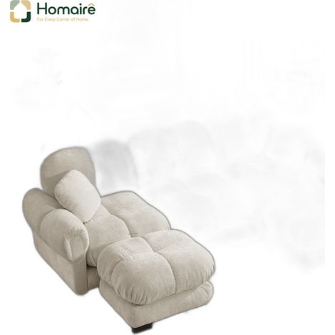 Sofa mit Modulen aus Chenille khaki mit Armlehnen en Polyester 260 x 149 x 90 cm HOMAIRE (1/5)