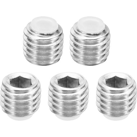 5 Paquet M12x10mm Nylon Pointe Sans-tête Vis 304 Inox Acier (1/5)