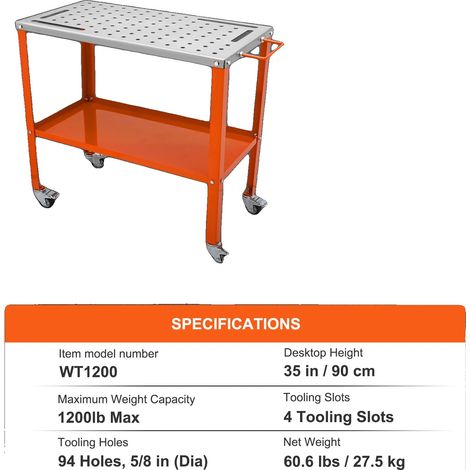 Table de soudage, angles réglables, design portable, 18 Pouce (1/2)