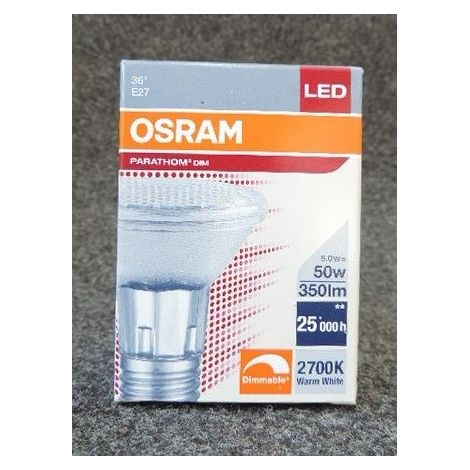Ampoule LED à réflecteur 5W 2700K 345lm dimmable culot E27 Parathom OSRAM LEDVANCE 264267 (1/2)