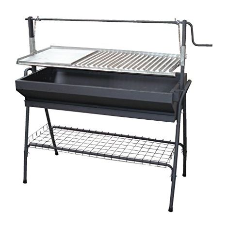 IMEX EL ZORRO 71764 - Barbecue con griglia e Sollevatore, Nero, 80 x 50 x 115 cm