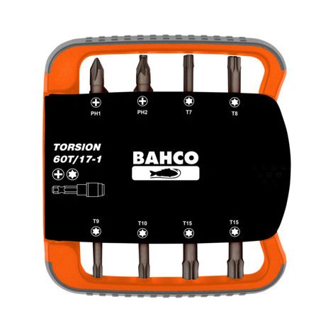 Punte per cacciavite Bahco 60t 17 pezzi torsione magnetico