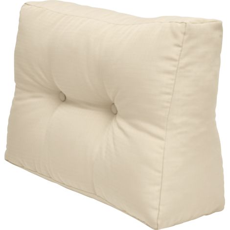 Beautissu – Coussin palette latéral 60x40cm – Housse quadrillée 160g/m² – Rembourrage en flocons pour confort – Pour palettes Euro