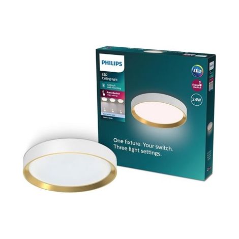 Philips Plafón LED redondo 24W blanco Ø38,4cm, HANNO SCENESWITCH  2700K-2700Lm/4000K-2800Lm (1/5)