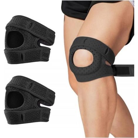 Genouillère Ortho - Néoprène Respirant - Double Sangle Réglable - Pour Activités Sportives et Douleurs Articulaires - 1 Paire