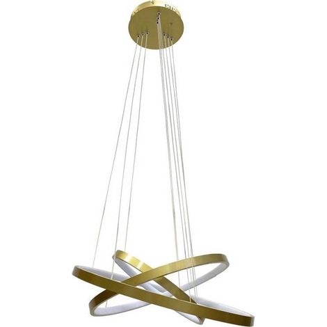 Lampadario Candellux LUNE 3 luci LED ottone/bianco