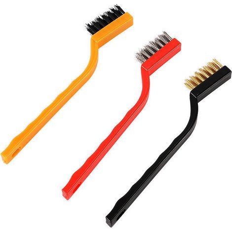 3 Pièces Brosse Métallique Brosse Metallique A Main Brosse Laiton Brosse Metallique Pour Nettoyage Du Poêle Et Nettoyage Des Interstices(3 Matériaux Différents) (1/4)