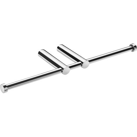 COSMIC 2260257 LOGIC Portarrollos Doble Sin Tapa (28X8cm) Inox Brillo - ref: WJC226A0057002 (1/2)