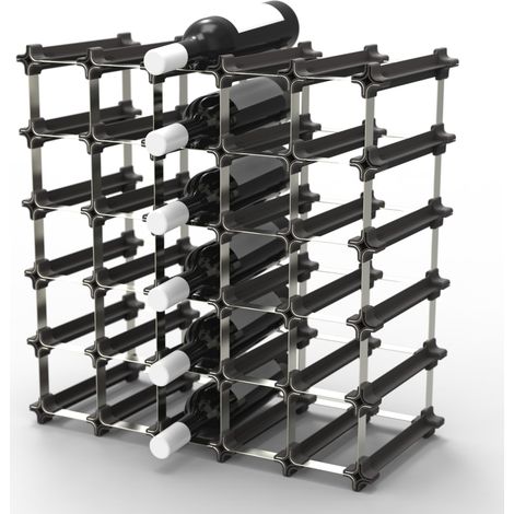 UMBRELLA® botellero apilable Medium Kit para hasta 30 botellas – estantería modular para botellas / soporte para botellas de vino, ampliable de forma flexible, sistema encajable que ahorra espacio (1/5)