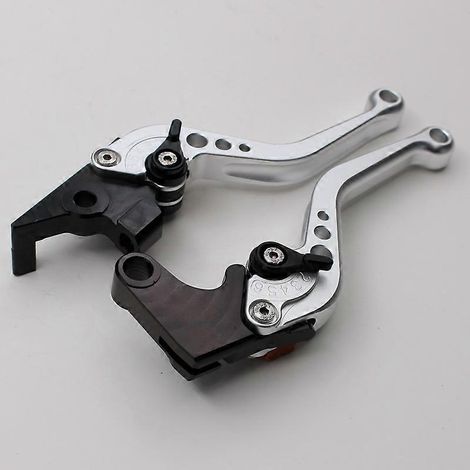 Pour moto Yamaha FZ6R 2009-2017, levier de frein, klaxon et embrayage modifié au guidon (argent 2) (1/5)