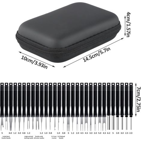 36-teiliges Stiftabzieher-Set, Steckerstiftabzieher, Werkzeug zum Entfernen von Klemmen, Kabelschuhabzieher-Set, Werkzeugset zum Entfernen von Kfz-Klemmen, Klemmenauswerfer-Set (1/5)