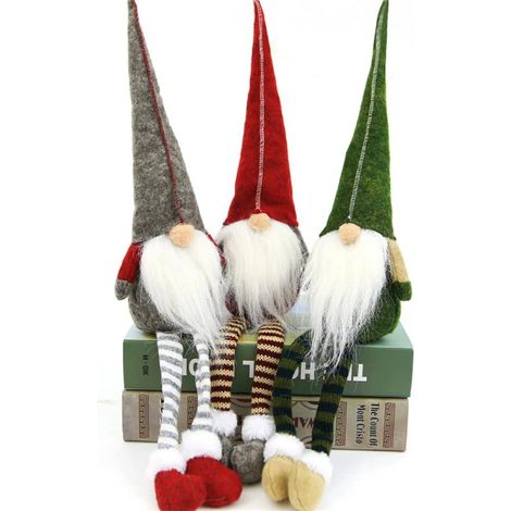 3pcs New Long-legged Rudolph Doll Christmas Decoration Children's Christmas Gift Hotel Shopping Mall Window Decoration (1/5)