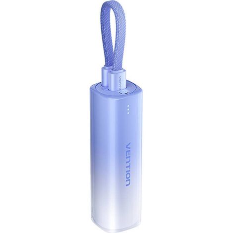 Powerbank 5000mAh 20W mit Kabel 0,11m USB Typ C kompatibel mit iPhone Lila (1/2)