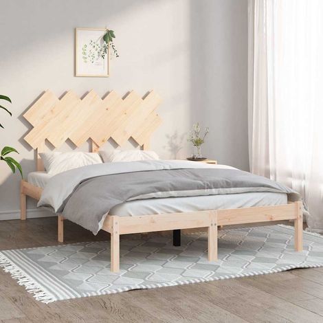 vidaXL Estructura cama doble pequeña madera maciza 135x190 cm (1/5)