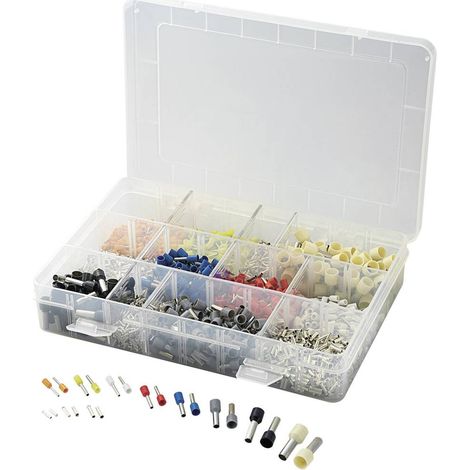 ASSORTIMENT D'EMBOUTS SIMPLES TRU COMPONENTS 737030 0.50 MM² 10 MM² ORANGE, BLANC, JAUNE, ROUGE, BLEU, VERT, NOIR, BLANC (1/2)