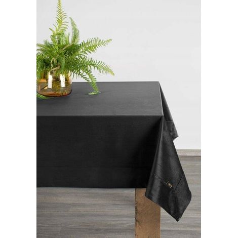 SAMT-TISCHDECKE 145 X 180 CM SCHWARZ (1/5)
