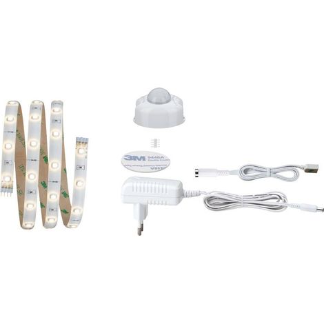 Paulmann Night Comfort 70955 Bande LED complète avec détecteur de mouvement avec connecteur mâle 12 V 1 m blanc chaud 1 (1/5)