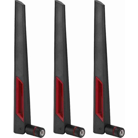 3 Stück 2,4-GHz-/5,8-GHz-Dualband-SMA-8-dBi-Hochleistungs-Routerantennen für ASUS AC68U / AC88U / AC66U (1/5)