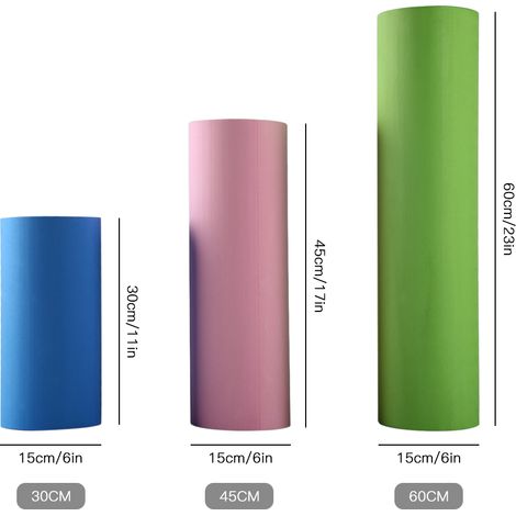 Rouleau de mousse de Yoga EVA haute densité, outil d'auto-Massage musculaire pour gymnastique, Pilates, Fitness, 30cm / 45cm 60cm (1/5)