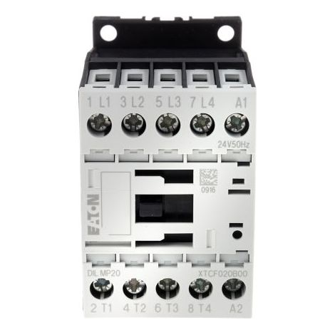 Contacteur Eaton série Eaton Moeller, 4 pôles , 4 N/O, 20 A, 24 V c.a., 5,5 kW ( Prix pour 1 ) (1/2)