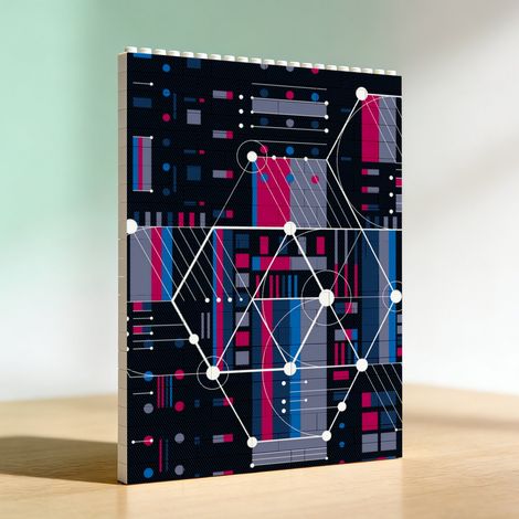 Cadre photo en blocs à faire soi‑même, idée de cadeau pour anniversaire (1/5)