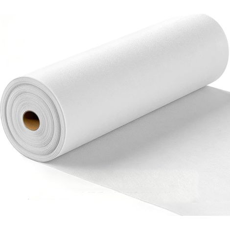 Rouleau de Nappe Blanche en Intissé 1,2x20m Résistant à l'eau (1/5)