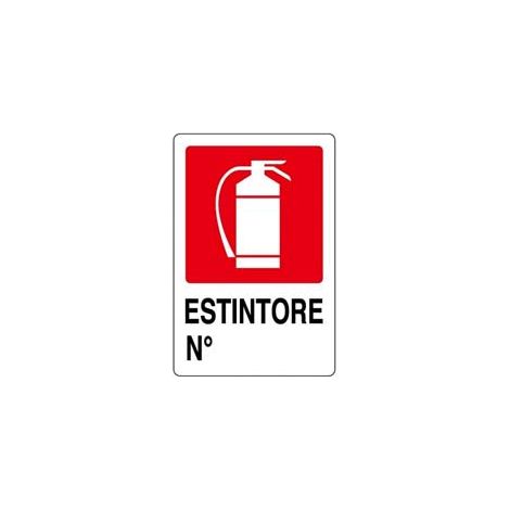 CARTELLO ESTINTORE n°- - cm.20x30h. - 10 pezzi