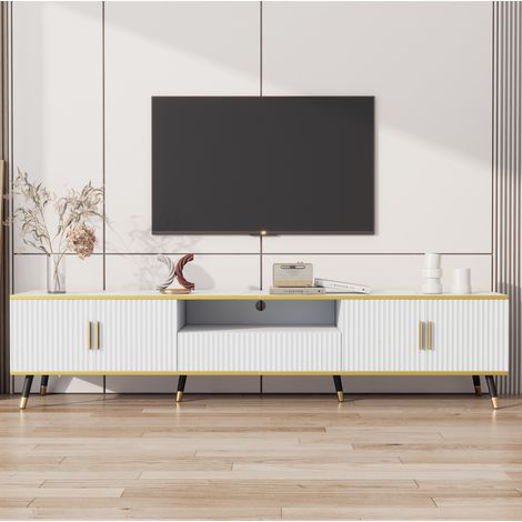 MEUBLIV mueble TV 200 x 40 x 46 cm blanco – almacenamiento (1/5)