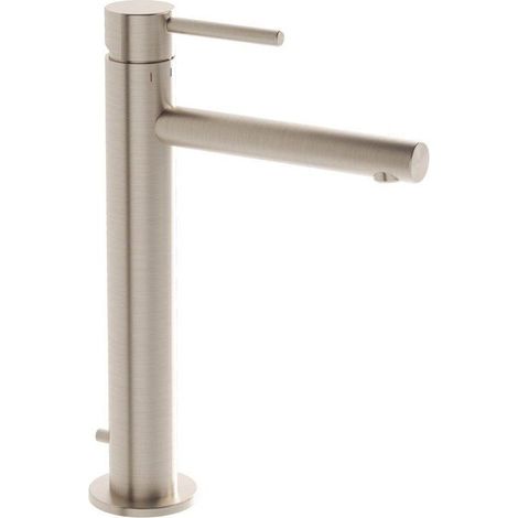 Grifo de lavabo, acabado en níquel cepillado, con desagüe y fácil instalación VitrA A4256934
