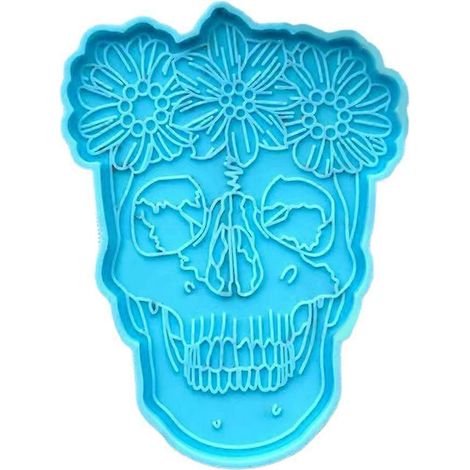 Kristalluntersetzer in Form eines weiblichen Totenkopfes – DIY-Form für Gips, Seife und Seifenguss. Epoxidform.